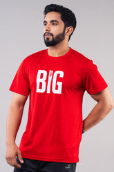 MINIMAL BUZZ THINK BIG GRAPHIC T-SHIRTS - RED (D)